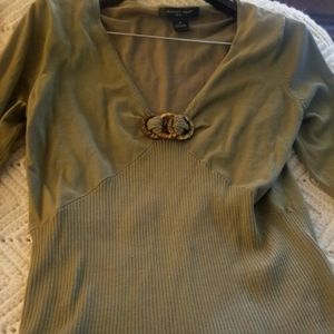 August silk ribbed sweater med